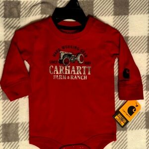 NWT - Carhartt Farm Tractor Long-sleeve Infant Onesie 6 mths